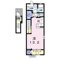 古国府駅 徒歩4分 2階の物件間取画像